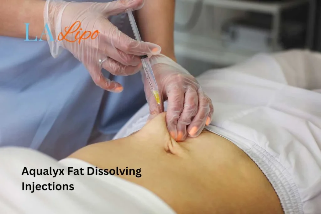 woman having fat dissolving injections Hertford in the stomach