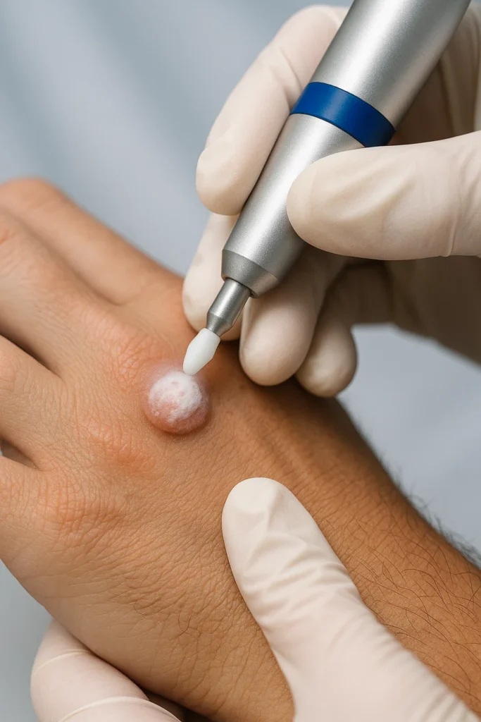 example of wart removal Hertford using cryopen
