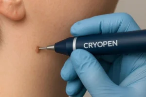 Person receiving skin tag removal Hertford