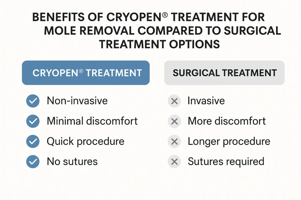 Benefits of facial mole removal Hertford - call our team today to book a consultation